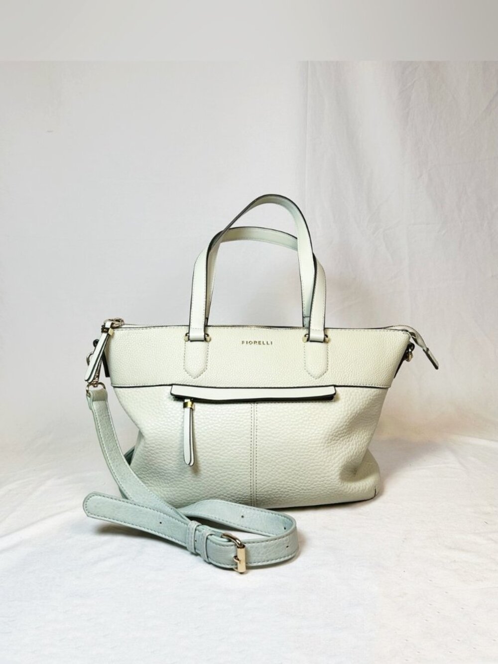 Fiorelli Chelsea Pastel Green Mini Grab Bag Large Vegan Cross Body Satchel